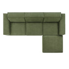 Modway Restore 4-Piece Performance Fabric Upholstered Modular Sofa Set with Ottoman