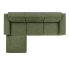 Modway Restore 4-Piece Performance Fabric Upholstered Modular Sofa Set with Ottoman