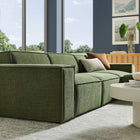 Modway Restore 4-Piece Performance Fabric Upholstered Modular Sofa Set with Ottoman
