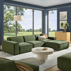 Modway Restore 4-Piece Performance Fabric Upholstered Modular Sofa Set with Ottoman