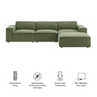 Modway Restore 4-Piece Performance Fabric Upholstered Modular Sofa Set with Ottoman