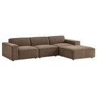Modway Restore 4-Piece Performance Fabric Upholstered Modular Sofa Set with Ottoman