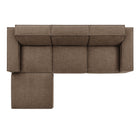 Modway Restore 4-Piece Performance Fabric Upholstered Modular Sofa Set with Ottoman