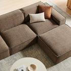 Modway Restore 4-Piece Performance Fabric Upholstered Modular Sofa Set with Ottoman