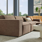 Modway Restore 4-Piece Performance Fabric Upholstered Modular Sofa Set with Ottoman