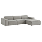 Modway Restore 4-Piece Performance Fabric Upholstered Modular Sofa Set with Ottoman