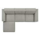 Modway Restore 4-Piece Performance Fabric Upholstered Modular Sofa Set with Ottoman