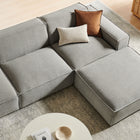 Modway Restore 4-Piece Performance Fabric Upholstered Modular Sofa Set with Ottoman