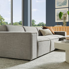 Modway Restore 4-Piece Performance Fabric Upholstered Modular Sofa Set with Ottoman