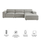 Modway Restore 4-Piece Performance Fabric Upholstered Modular Sofa Set with Ottoman