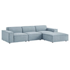 Modway Restore 4-Piece Performance Fabric Upholstered Modular Sofa Set with Ottoman