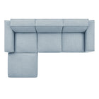 Modway Restore 4-Piece Performance Fabric Upholstered Modular Sofa Set with Ottoman