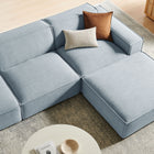 Modway Restore 4-Piece Performance Fabric Upholstered Modular Sofa Set with Ottoman