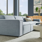 Modway Restore 4-Piece Performance Fabric Upholstered Modular Sofa Set with Ottoman