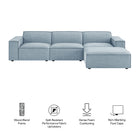 Modway Restore 4-Piece Performance Fabric Upholstered Modular Sofa Set with Ottoman