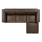 Modway Restore 4-Piece Vegan Leather Modular Sofa Set with Ottoman