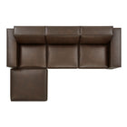 Modway Restore 4-Piece Vegan Leather Modular Sofa Set with Ottoman
