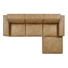 Modway Restore 4-Piece Vegan Leather Modular Sofa Set with Ottoman