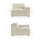Modway Restore 5-Piece Performance Fabric Upholstered Modular L-Shaped Sofa
