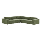 Modway Restore 5-Piece Performance Fabric Upholstered Modular L-Shaped Sofa