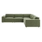 Modway Restore 5-Piece Performance Fabric Upholstered Modular L-Shaped Sofa