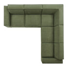 Modway Restore 5-Piece Performance Fabric Upholstered Modular L-Shaped Sofa