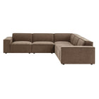 Modway Restore 5-Piece Performance Fabric Upholstered Modular L-Shaped Sofa