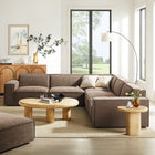 Modway Restore 5-Piece Performance Fabric Upholstered Modular L-Shaped Sofa