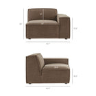 Modway Restore 5-Piece Performance Fabric Upholstered Modular L-Shaped Sofa