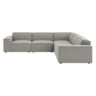 Modway Restore 5-Piece Performance Fabric Upholstered Modular L-Shaped Sofa