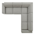 Modway Restore 5-Piece Performance Fabric Upholstered Modular L-Shaped Sofa
