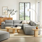 Modway Restore 5-Piece Performance Fabric Upholstered Modular L-Shaped Sofa