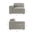 Modway Restore 5-Piece Performance Fabric Upholstered Modular L-Shaped Sofa