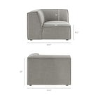 Modway Restore 5-Piece Performance Fabric Upholstered Modular L-Shaped Sofa