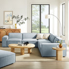 Modway Restore 5-Piece Performance Fabric Upholstered Modular L-Shaped Sofa
