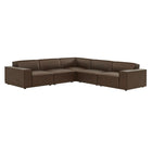 Modway Restore 5-Piece Vegan Leather Modular L-Shaped Sofa