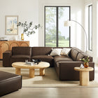 Modway Restore 5-Piece Vegan Leather Modular L-Shaped Sofa