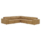 Modway Restore 5-Piece Vegan Leather Modular L-Shaped Sofa