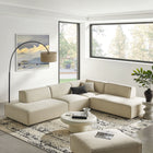 Modway Restore 4-Piece Performance Fabric Upholstered Modular L-Shaped Armless Sectional Sofa