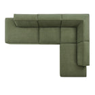 Modway Restore 4-Piece Performance Fabric Upholstered Modular L-Shaped Armless Sectional Sofa