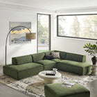 Modway Restore 4-Piece Performance Fabric Upholstered Modular L-Shaped Armless Sectional Sofa