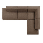 Modway Restore 4-Piece Performance Fabric Upholstered Modular L-Shaped Armless Sectional Sofa