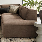 Modway Restore 4-Piece Performance Fabric Upholstered Modular L-Shaped Armless Sectional Sofa