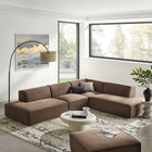 Modway Restore 4-Piece Performance Fabric Upholstered Modular L-Shaped Armless Sectional Sofa