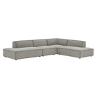 Modway Restore 4-Piece Performance Fabric Upholstered Modular L-Shaped Armless Sectional Sofa