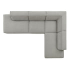 Modway Restore 4-Piece Performance Fabric Upholstered Modular L-Shaped Armless Sectional Sofa