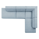 Modway Restore 4-Piece Performance Fabric Upholstered Modular L-Shaped Armless Sectional Sofa