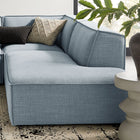 Modway Restore 4-Piece Performance Fabric Upholstered Modular L-Shaped Armless Sectional Sofa