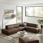 Modway Restore 4-Piece Vegan Leather Modular L-Shaped Armless Sectional Sofa