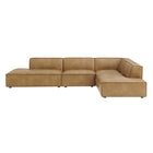 Modway Restore 4-Piece Vegan Leather Modular L-Shaped Armless Sectional Sofa